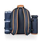 Alternate image 4 for Picnic Time&reg; 19-Piece Insulated Picnic Backpack for 2 in Navy/Brown