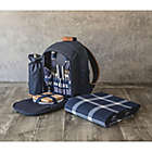 Alternate image 5 for Picnic Time&reg; 19-Piece Insulated Picnic Backpack for 2 in Navy/Brown