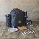 Alternate image 6 for Picnic Time&reg; 19-Piece Insulated Picnic Backpack for 2 in Navy/Brown