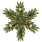 Alternate image 0 for National Tree Company&reg; 32-Inch Pre-Lit LED Glittery Gold Dunhill Fir Snowflake Wreath