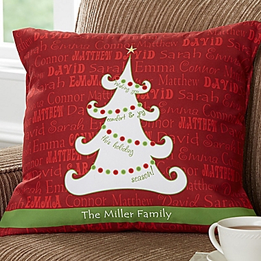 Christmas Tree 18-Inch Square Throw Pillow. View a larger version of this product image.
