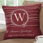 Alternate image 0 for Holiday Wreath 18-Inch Personalized Square Throw Pillow