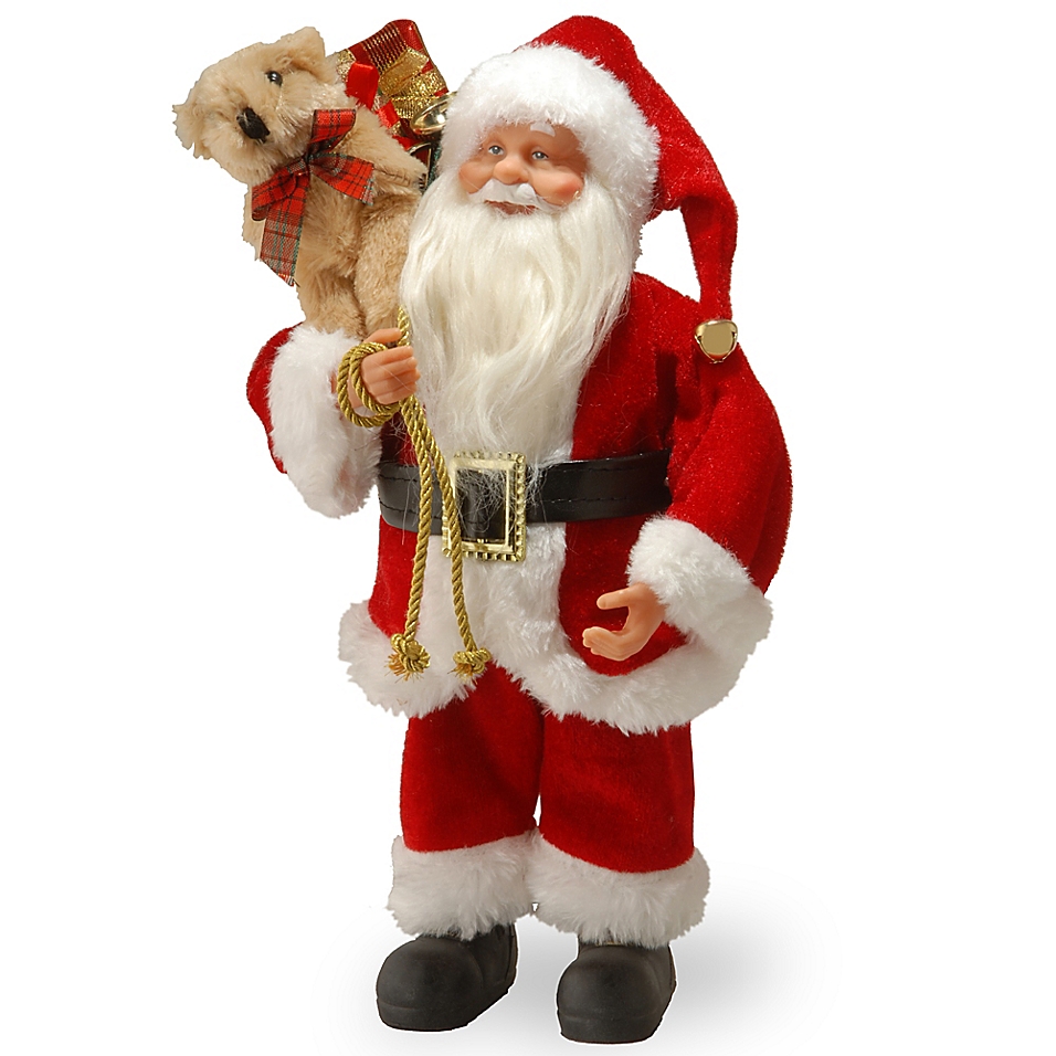 National Tree 11.5 Inch Standing Santa with Toys (RAC-ST12A050-1)