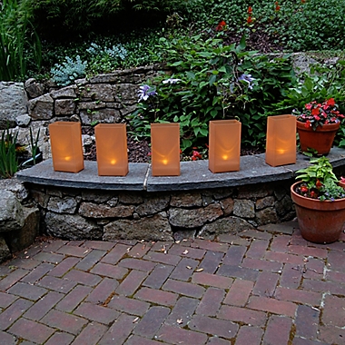 10-Count Plastic Luminaria Lantern in Tan. View a larger version of this product image.