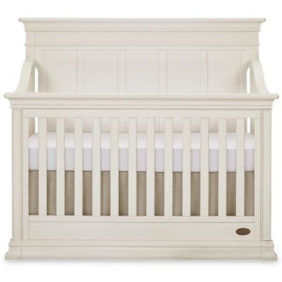 distressed white crib