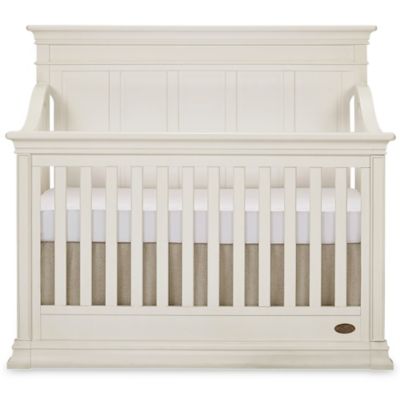distressed white crib