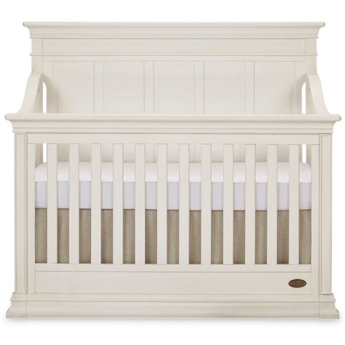 Evolur Napoli 5 In 1 Convertible Crib In Distressed White