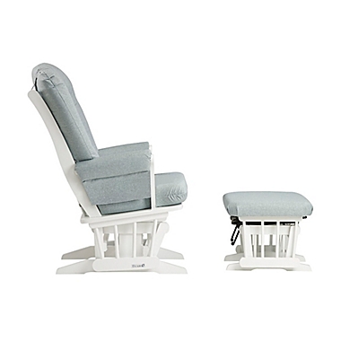 Dutailier&reg; Sleigh Glider and Nursing Ottoman in Light Blue (Set of 2). View a larger version of this product image.