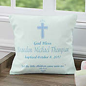 Baptism Day 14-Inch Square Keepsake Pillow