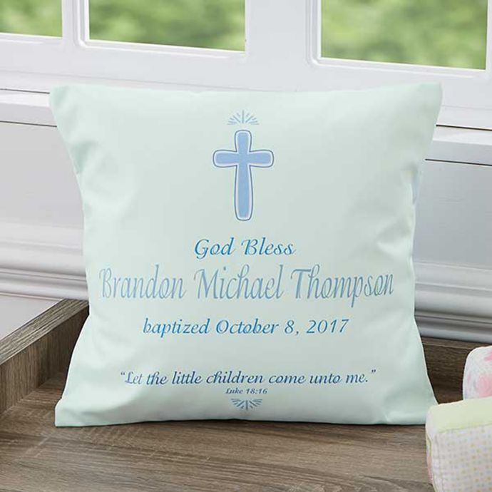 Baptism Day 14 Inch Square Keepsake Pillow Bed Bath Beyond