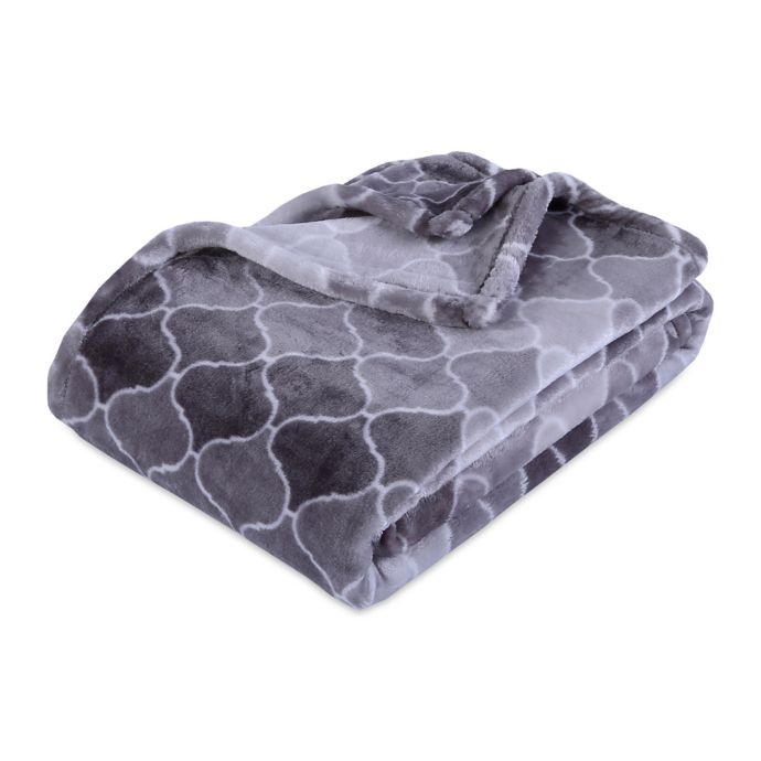 Berkshire Blanket Velvetloft Throw Blanket In Ombre Grey Bed Bath Beyond