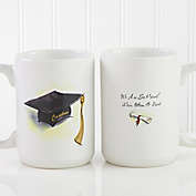 Cap & Diploma 15 oz. Coffee Mug in White