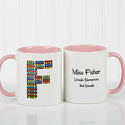 Crayon Letter Teacher Coffee Mug Collection
