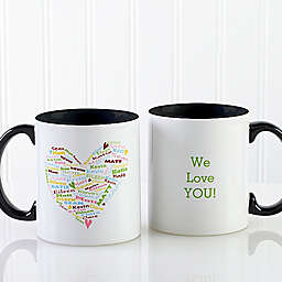 Her Heart of Love 11 oz. Coffee Mug in White/Black