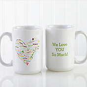 Her Heart of Love 15 oz. Coffee Mug in White