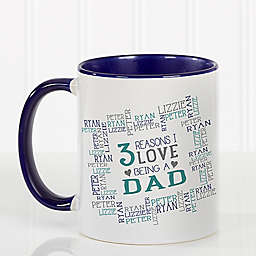 Reasons Why For Him 11 oz. Coffee Mug in Blue/White