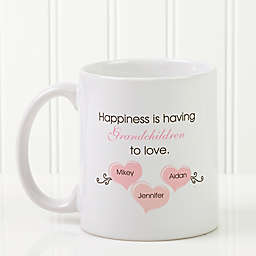 What Is Happiness 11 oz. Coffee Mug in White