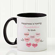 What Is Happiness 11 oz. Coffee Mug in Black/White