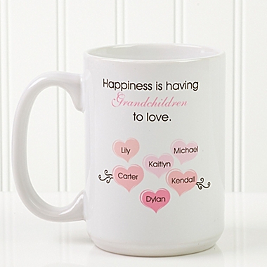 What Is Happiness 15 oz. Coffee Mug in White. View a larger version of this product image.
