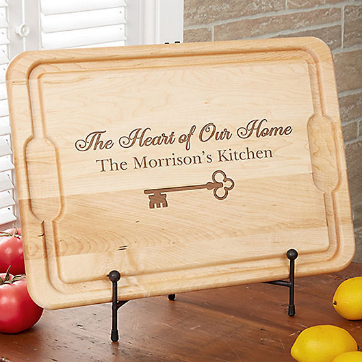 Alternate image 1 for Key To Our Home 12-Inch x 17-Inch Maple Cutting Board