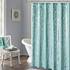 Alternate image 0 for Intelligent Design Raina Metallic Shower Curtain in Aqua