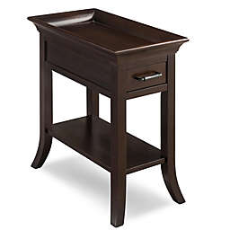 Leick Home Tray Edge Chairside Table in Chocolate Cherry
