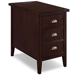 Leick Home Laurent Cabinet End Table in Chocolate