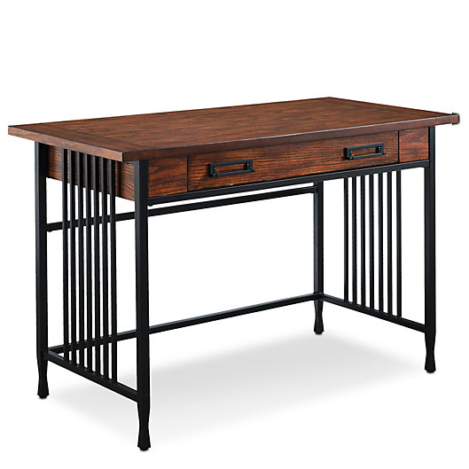 Alternate image 1 for Leick Home Ironcraft Writing Desk in Oak