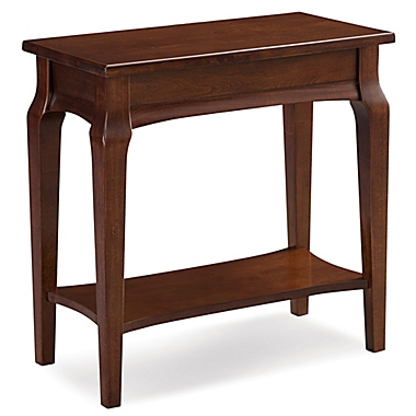 Leick Home Stratus Narrow Chairside Table with Chocolate Cherry Finish. View a larger version of this product image.