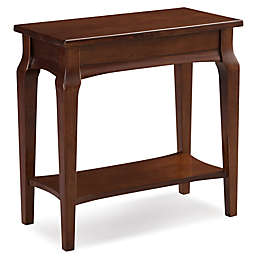 Leick Home Stratus Narrow Chairside Table with Chocolate Cherry Finish