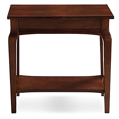 Leick Home Stratus Narrow Chairside Table with Chocolate Cherry Finish. View a larger version of this product image.