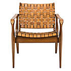 Alternate image 1 for Safavieh Dilan Leather Safari Chair in Brown