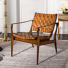 Alternate image 4 for Safavieh Dilan Leather Safari Chair in Brown