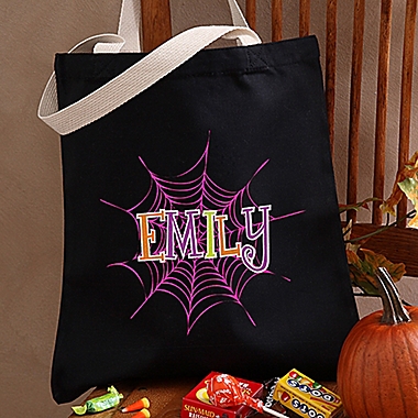 Spider Webs Halloween Treat Tote Bag. View a larger version of this product image.
