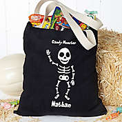 Glow-in-the-Dark Skeleton Halloween Treat Tote Bag