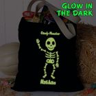 Alternate image 1 for Glow-in-the-Dark Skeleton Halloween Treat Tote Bag