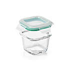 Alternate image 2 for OXO Good Grips&reg; Smart Seal 4-Piece Square Glass Food Storage Set in Clear/Blue