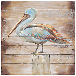 Yosemite Home D?cor Rustic and Winged 28-Inch Square Wood Wall Art