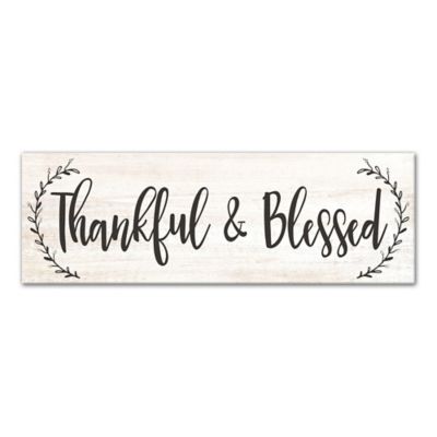Designs Direct  "Thankful and Blessed" 12-Inch x 36-Inch Canvas Wall Art