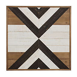 Kate and Laurel Baralt 23.75-Inch Square Shiplap Wood Wall Art