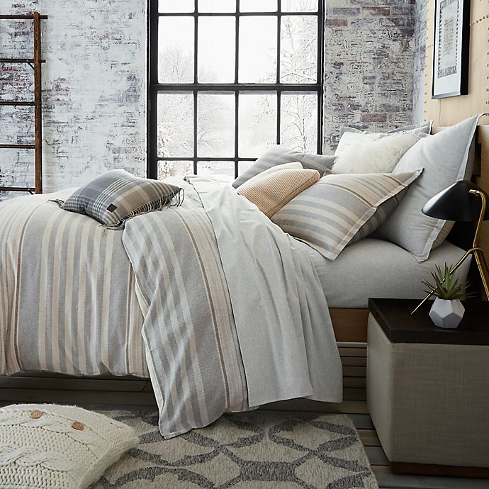Ugg Lunar Stripe Cotton Flannel Duvet Cover Bed Bath And Beyond