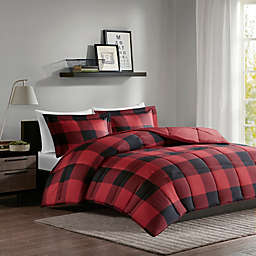 Madison Park Essentials Barrett Full/Queen Comforter Set in Red/Black