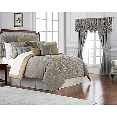 Waterford&reg; Carrick California King Comforter Set in Silver/Gold. View a larger version of this product image.