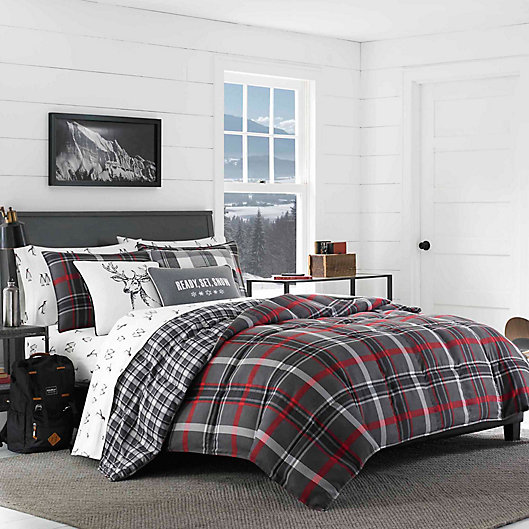 Alternate image 1 for Eddie Bauer® Willow Plaid Flannel Comforter Set