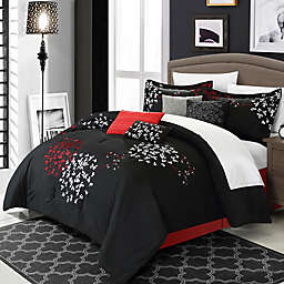 Chic Home Budz 12-Piece King Comforter Set in Black