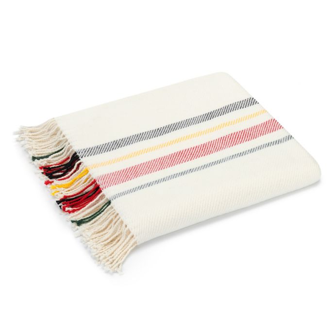 Pendleton® Hidden Lake Striped Throw Blanket in Cream ...