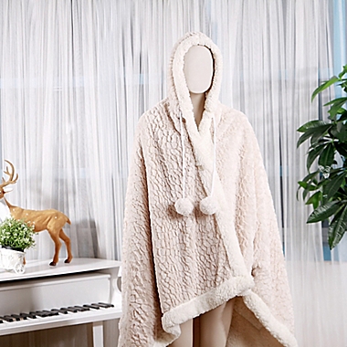 Chic Home Jinny Hooded Snuggle in Beige. View a larger version of this product image.