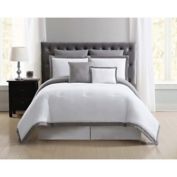 Truly Soft Everyday Hotel 7-Piece Full/Queen Comforter Set in Grey/White