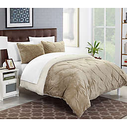Chic Home Adele Sherpa-Lined King Comforter Set in Grey