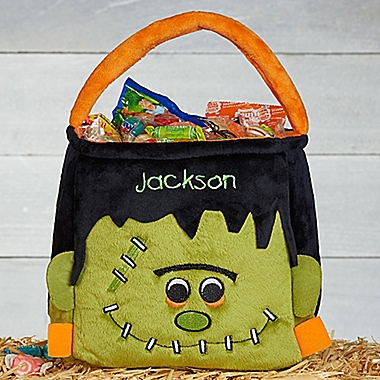 Frankenstein Embroidered Plush Treat Bag. View a larger version of this product image.